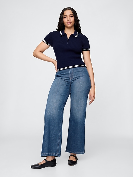 Image number 5 showing, Extra High Rise Stride Wide-Leg Jeans