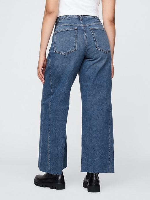 Image number 6 showing, High Rise Stride Wide-Leg Ankle Jeans