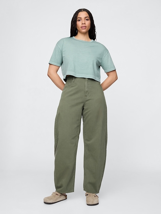 Image number 5 showing, High Rise Barrel Jeans