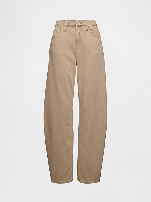 Image number 7 showing, High Rise Barrel Jeans