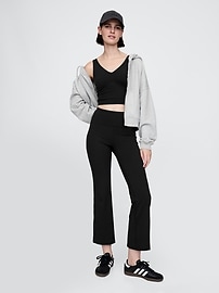 Image number 1 showing, GapFit Smooth High Rise Crop Flare Leggings