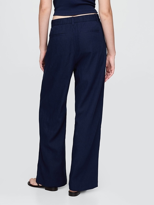 Image number 4 showing, 365 High Rise Linen-Blend Trousers