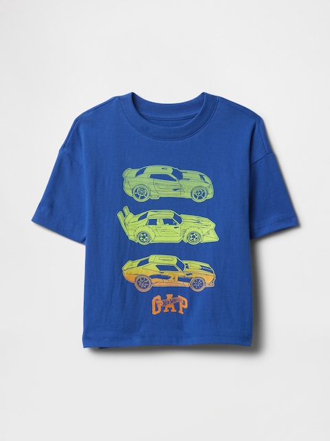 T-SHIRT SURDIMENSIONNÉ À IMPRIMÉ HOT WHEELS POUR BÉBÉ ET TOUT-PETIT