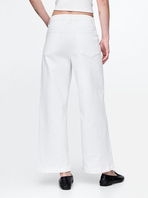 Image number 4 showing, High Rise Stride Wide-Leg Ankle Jeans