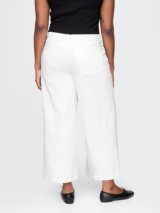 Image number 6 showing, High Rise Stride Wide-Leg Ankle Jeans