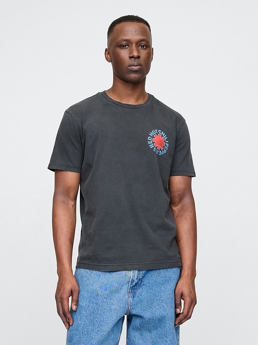 RED HOT CHILI PEPPERS Tシャツ グレー Red Hot Chili Peppers Band Classic Logo Grey Unisex T-Shirt