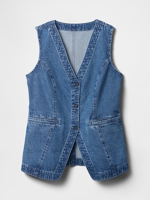 Image number 5 showing, Longline Denim Vest