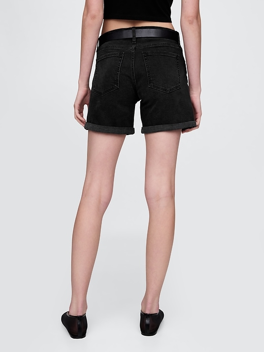 Image number 4 showing, 5" Mid Rise Denim Girlfriend Shorts