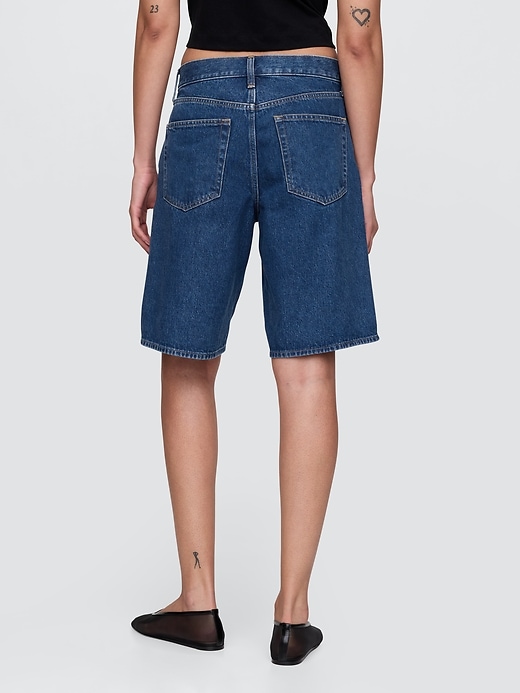 Image number 4 showing, 11" Mid Rise Longline Denim Shorts