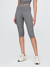 Image number 2 showing, GapFit Smooth High Rise Jersey Crop Leggings