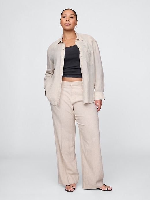 Image number 5 showing, 365 Low Rise Linen-Blend Trousers