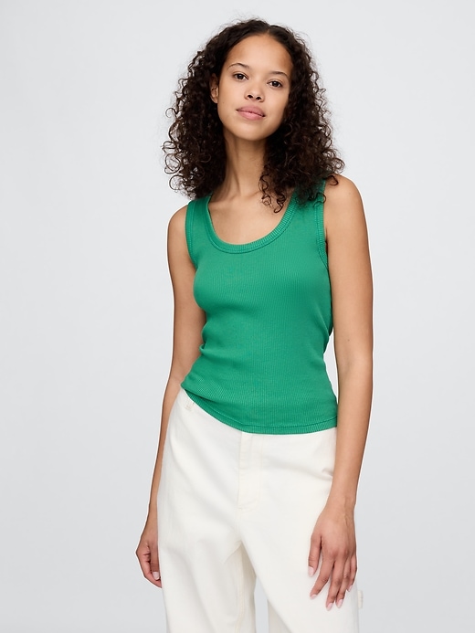 Image number 1 showing, Rib Scoop Tank Top