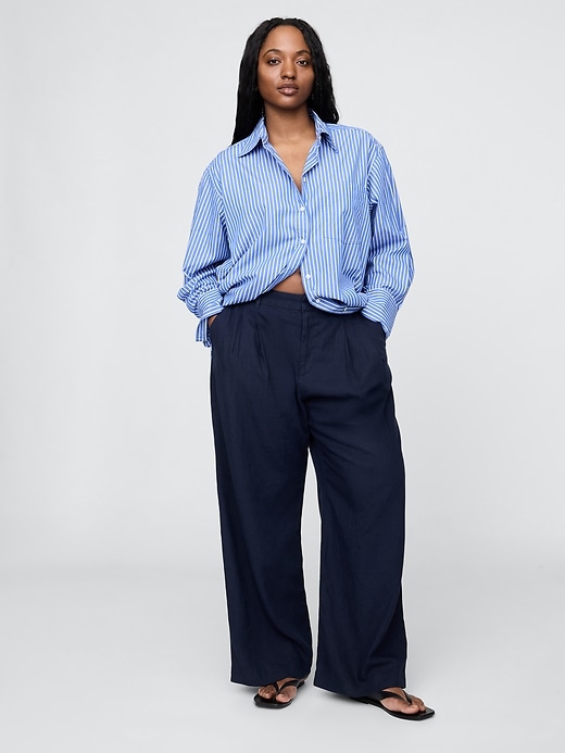 Image number 5 showing, 365 High Rise Linen-Blend Trousers