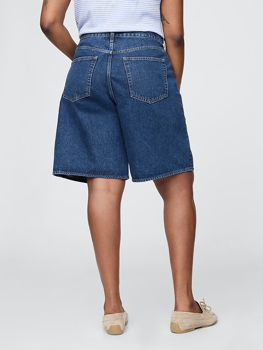 Image number 6 showing, 11" Mid Rise Longline Denim Shorts