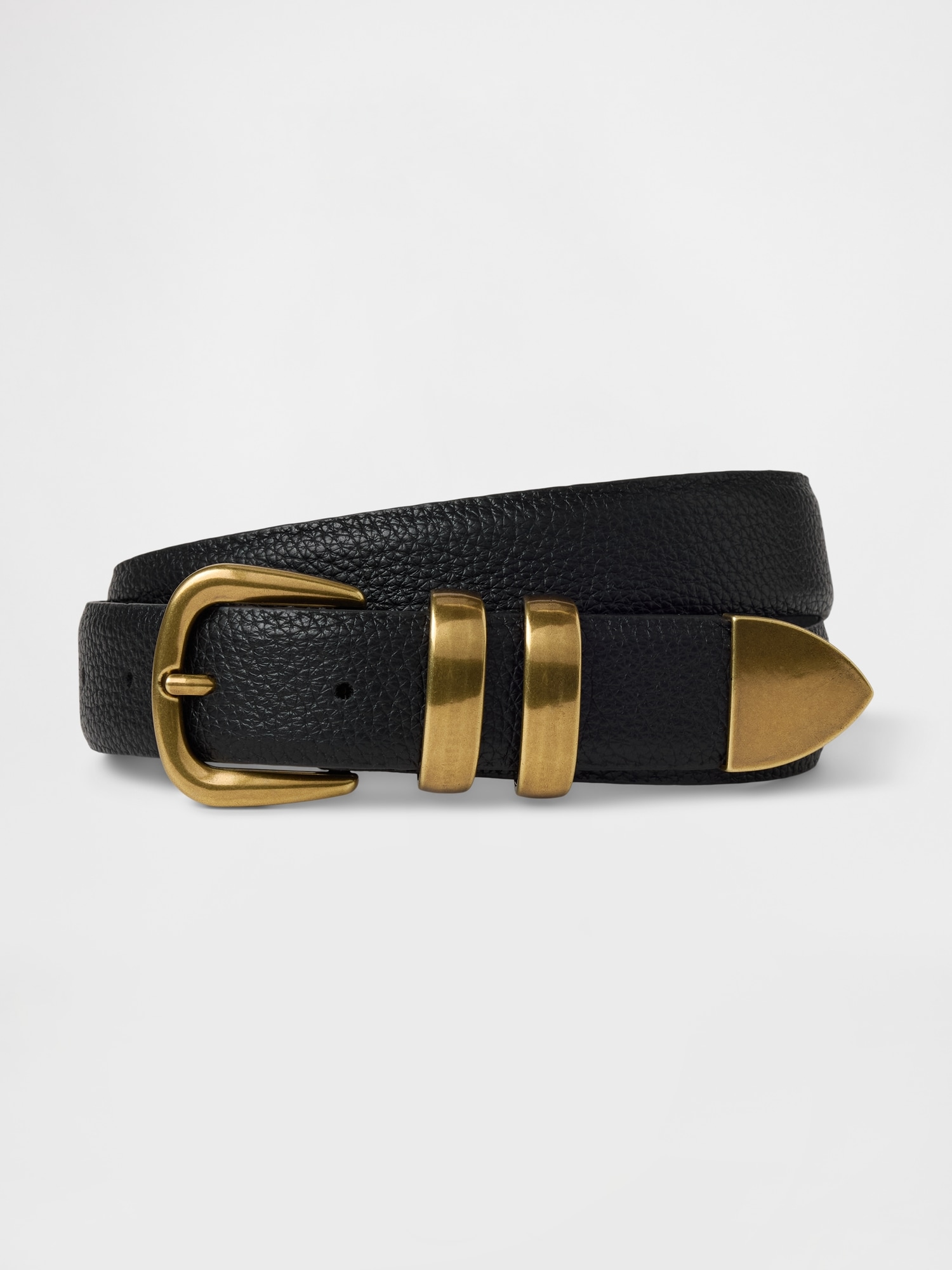 Pebbled Leather Belt