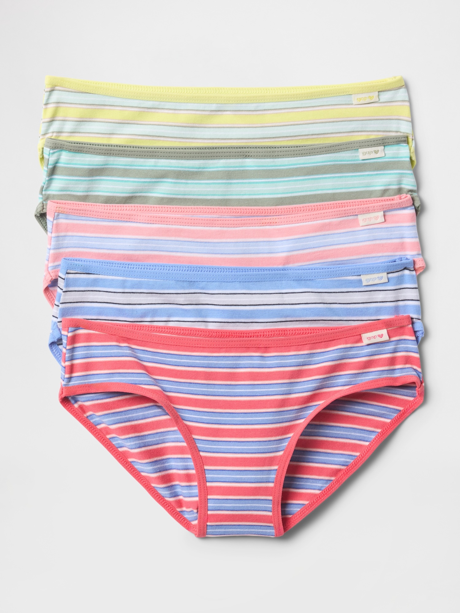Lot De 5 Slips Bikini En Coton Bio Gap - Taille 2-3 Ans - Multicolore à Motifs - Neuf Avec étiquettes