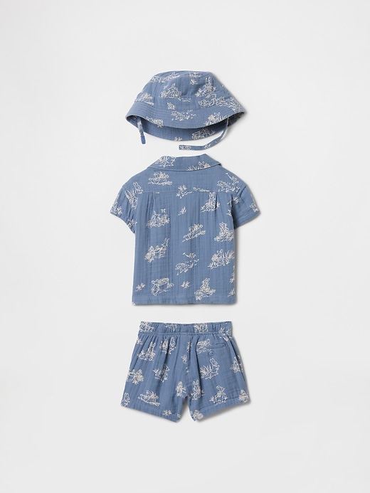 Image number 2 showing, Baby Peter Rabbit™ Crinkle Gauze Cabana Set