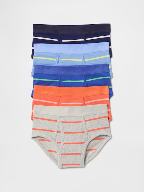 Kids Organic Stretch Cotton Briefs (5-Pack)