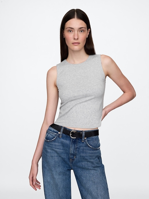Image number 1 showing, CloseKnit Jersey Crop Tank Top