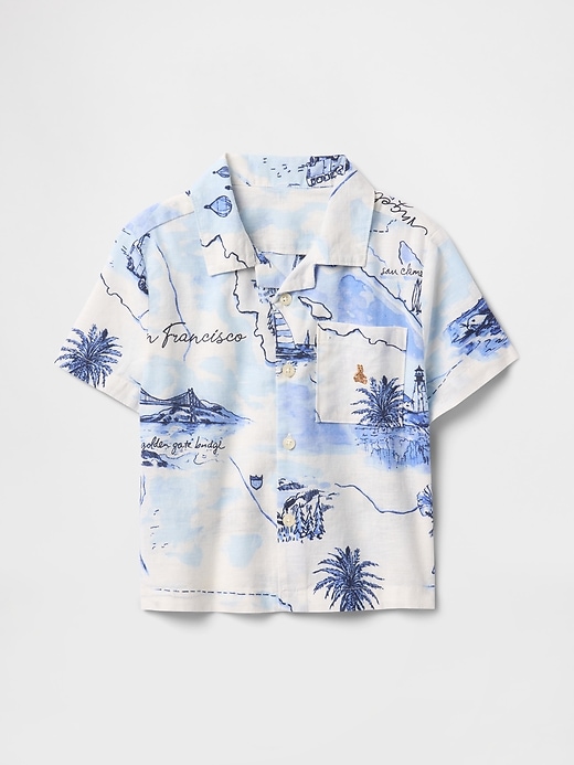 Image number 2 showing, Baby & Toddler Linen-Cotton Cabana Shirt