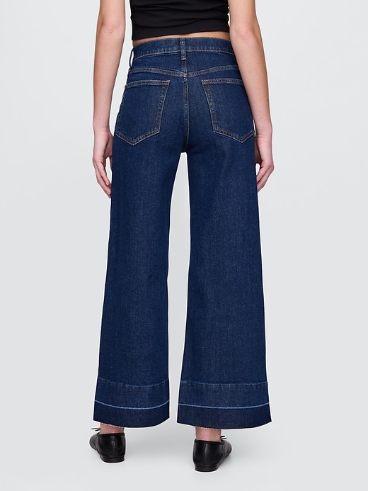 Image number 4 showing, High Stride Wide-Leg Ankle Jeans