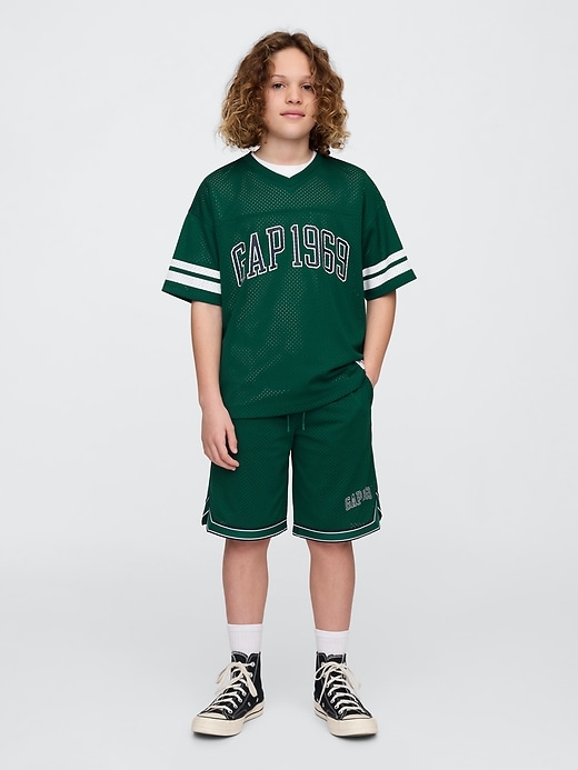 Image number 1 showing, Kids GapFit 8.5" Mesh Pull-On Shorts