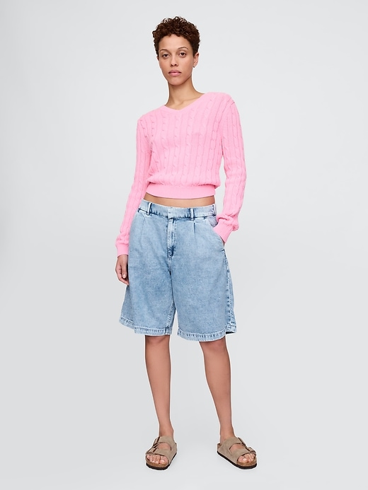 L'image numéro 1 présente Short tailleur 365 long à taille haute Douceur suprême