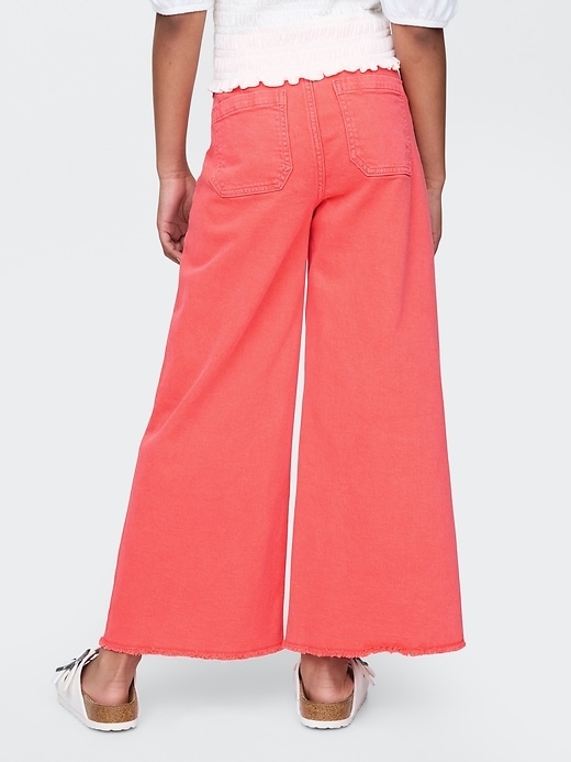 L'image numéro 4 présente Jean sportif à jambe large à taille haute longueur cheville pour Enfant