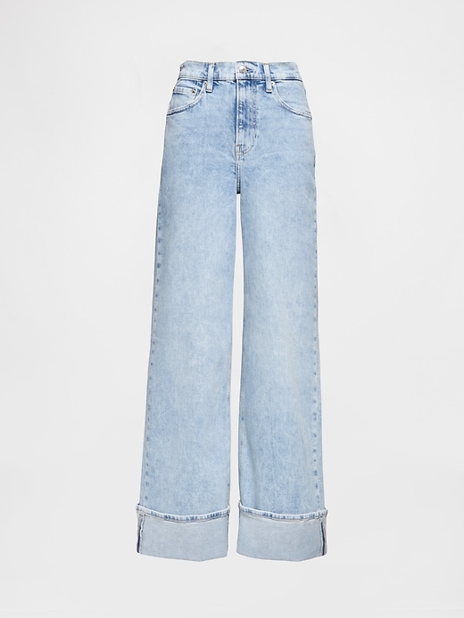 Image number 7 showing, High Rise Stride Cuffed Wide-Leg Jeans
