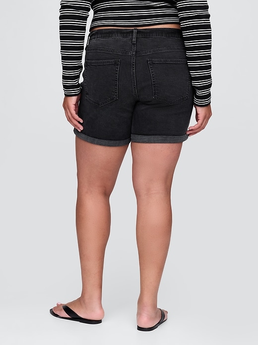 Image number 6 showing, 5" Mid Rise Denim Girlfriend Shorts