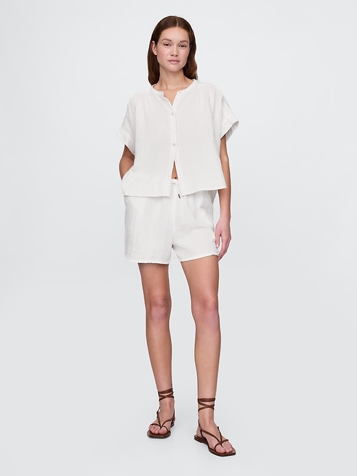Image number 1 showing, Cotton Gauze Easy Shorts