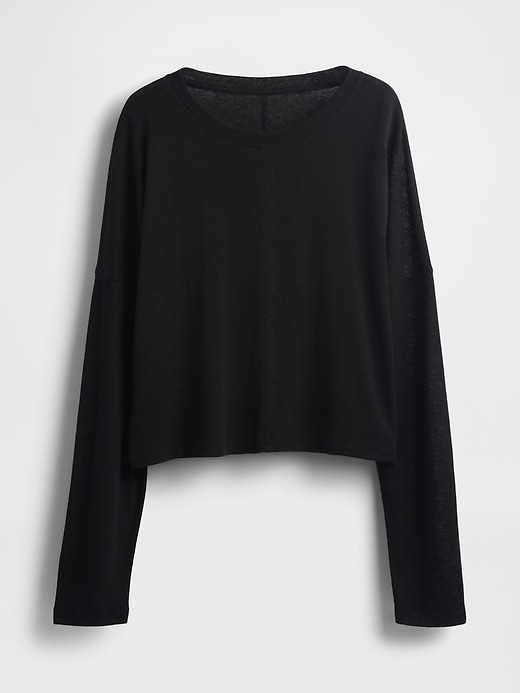 Image number 4 showing, Oversized Linen-Blend Swing Top