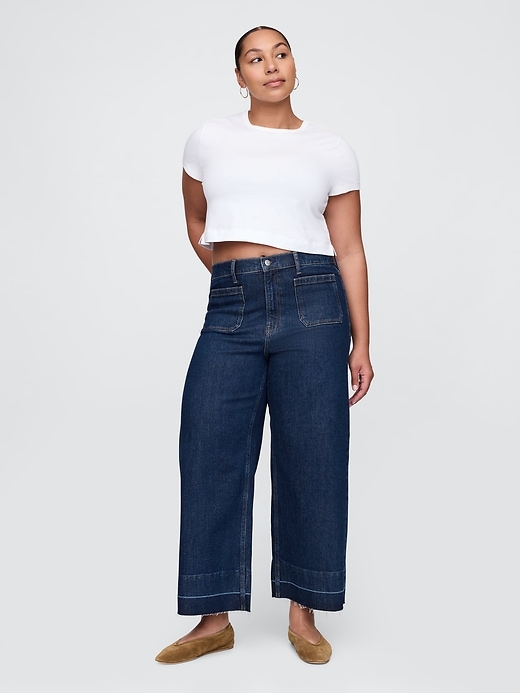 Image number 5 showing, High Stride Wide-Leg Ankle Jeans