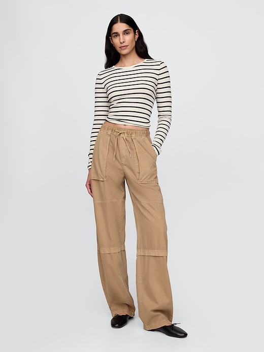 Image number 1 showing, Mid Rise Easy Utility Barrel Pants