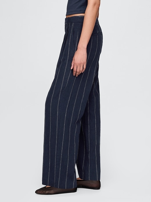 365 High Rise Linen-Blend Trousers
