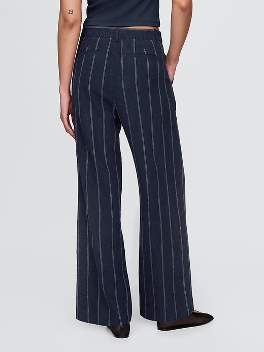 Image number 4 showing, 365 High Rise Linen-Blend Trousers