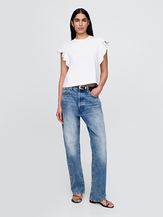 Image number 3 showing, Organic Cotton VintageSoft Heavyweight Crop T-Shirt