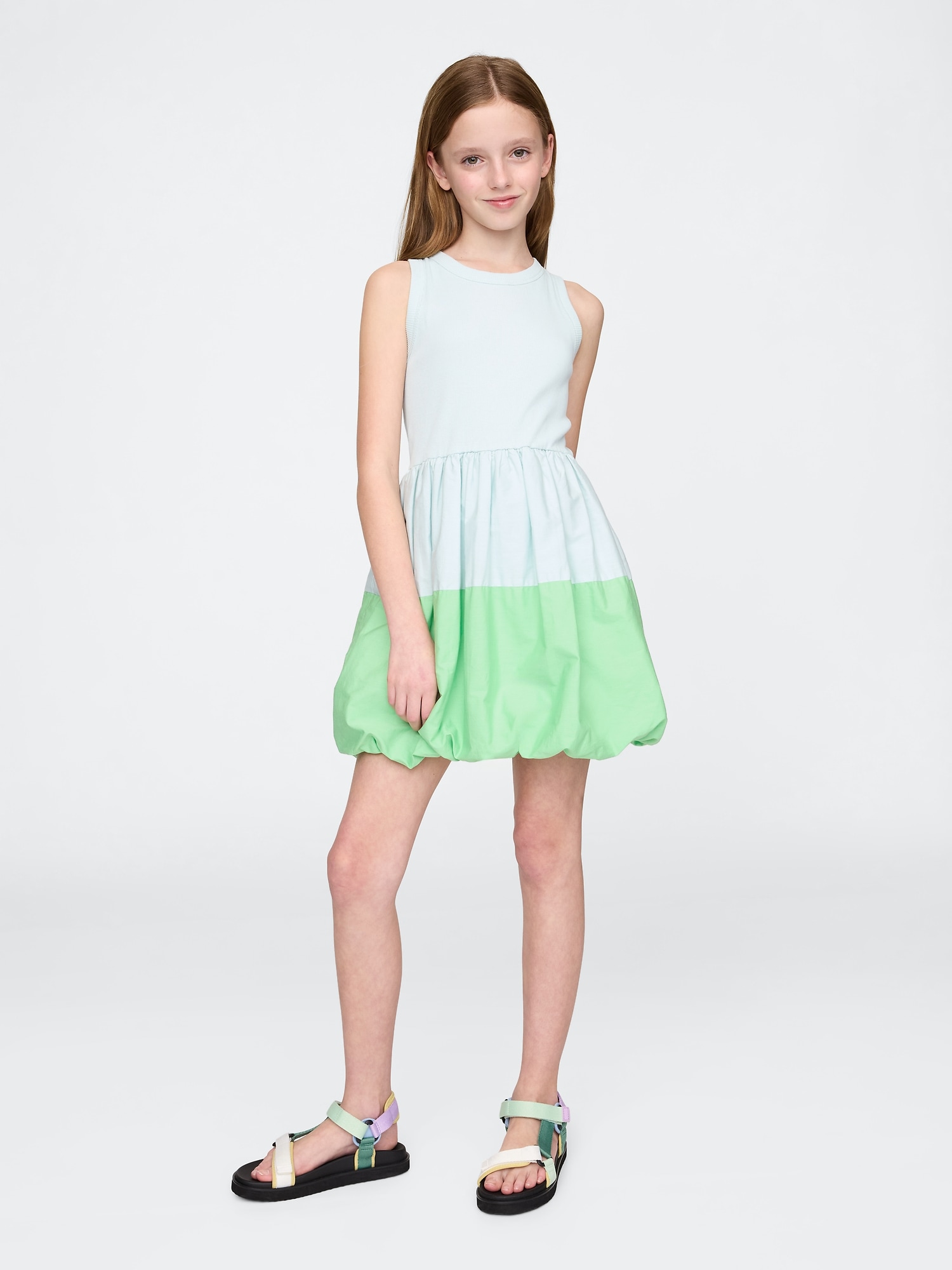 Kids Mixed Media Bubble Dress