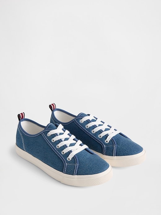 Image number 2 showing, Kids Denim Sneakers