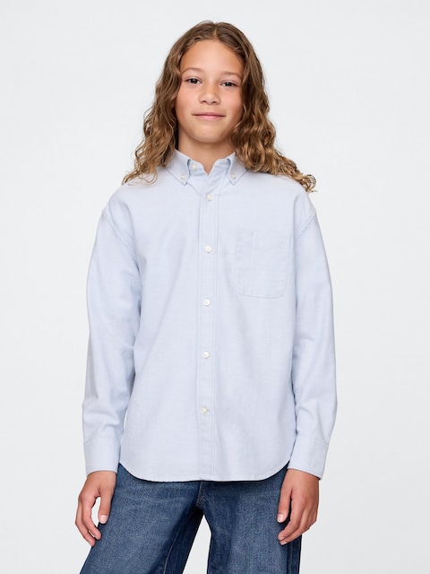 CHEMISE OXFORD DÉCONTRACTÉE D'UNIFORME POUR ENFANT
