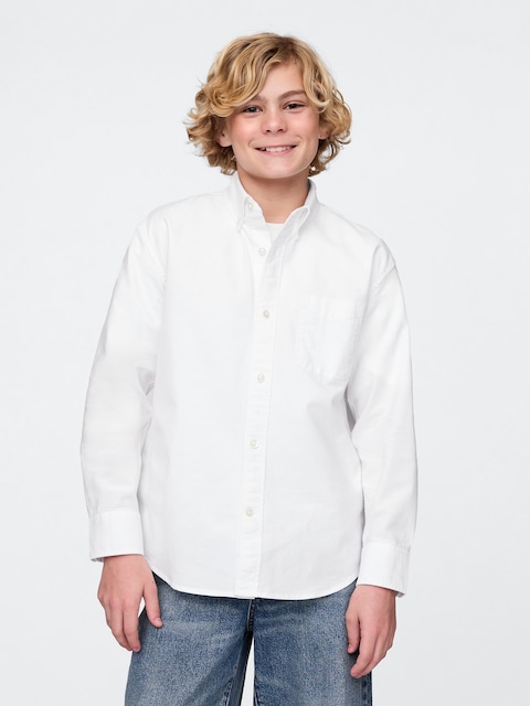 CHEMISE OXFORD DÉCONTRACTÉE D'UNIFORME POUR ENFANT