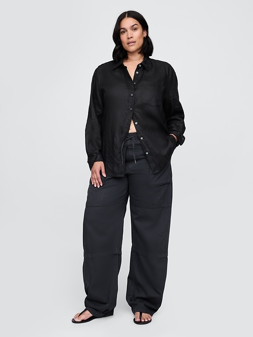 Image number 5 showing, Mid Rise Easy Utility Barrel Pants