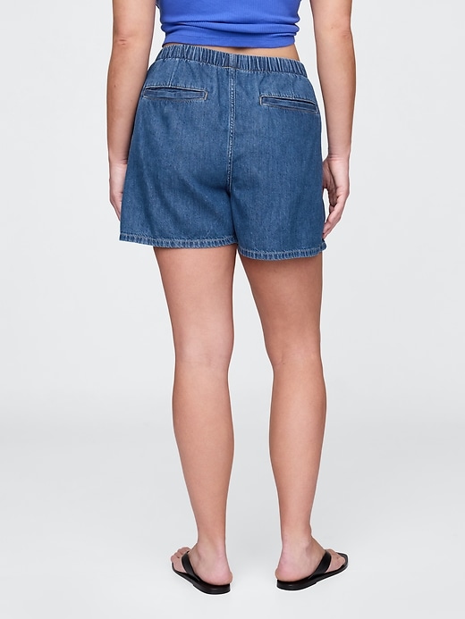 Image number 6 showing, Mid Rise UltraSoft Denim Easy Boxer Shorts