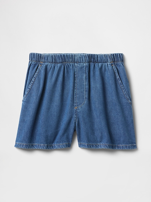 Image number 7 showing, Mid Rise UltraSoft Denim Easy Boxer Shorts