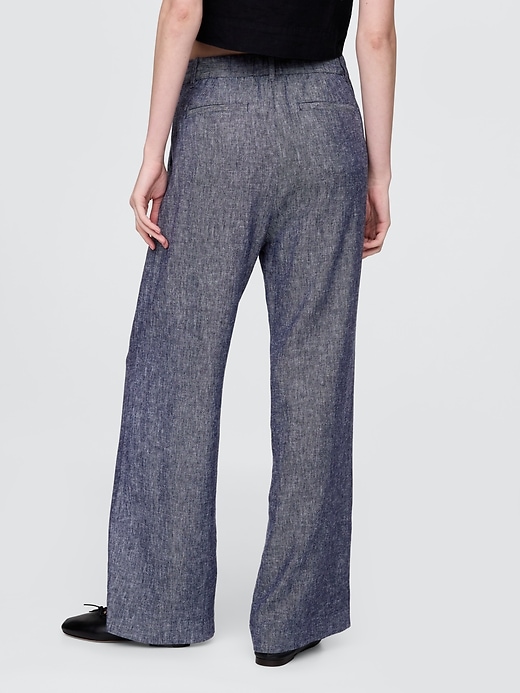 Image number 4 showing, 365 High Rise Linen-Blend Trousers
