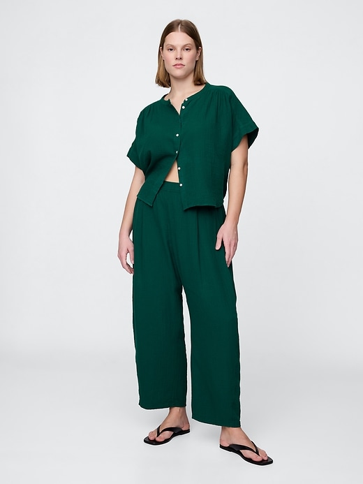 Image number 5 showing, Cotton Gauze Easy Barrel Pants
