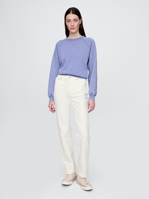 L'image numéro 1 présente Jean droit années 90 à taille haute