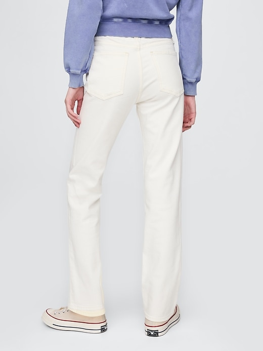 L'image numéro 4 présente Jean droit années 90 à taille haute