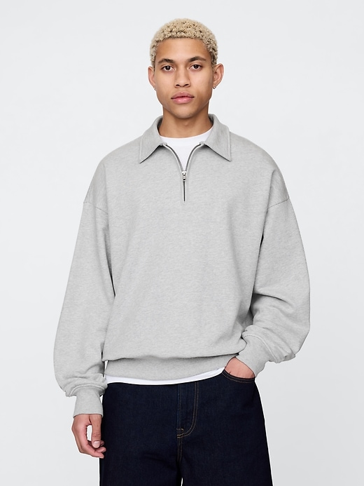 ピッピー Heavyweight Oversized Quarter-Zip Pullover | Gap