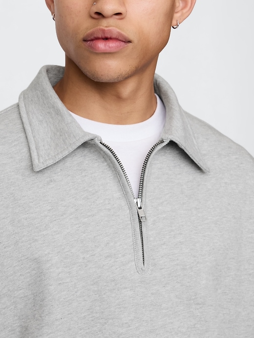 Heavyweight Oversized Quarter-Zip Pullover | Gap